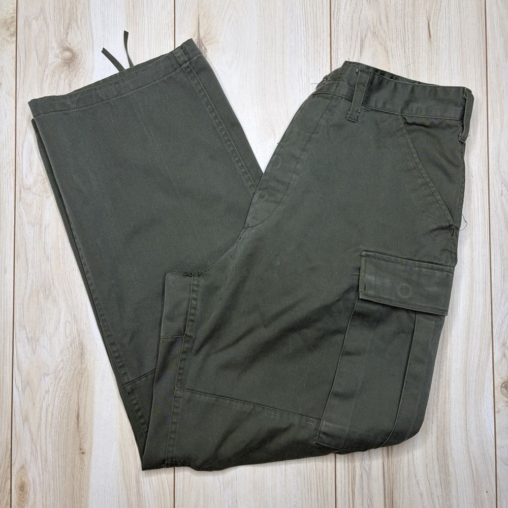 Vintage Y2K DELF Baggy Cargo Pants Mens Medium 30x29 Wide Leg Green